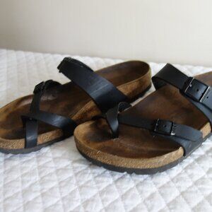 BIRKENSTOCK Mayari Double Strap Buckles Toe Loop Sandals – Wmns 41 (apprx. 10.5)